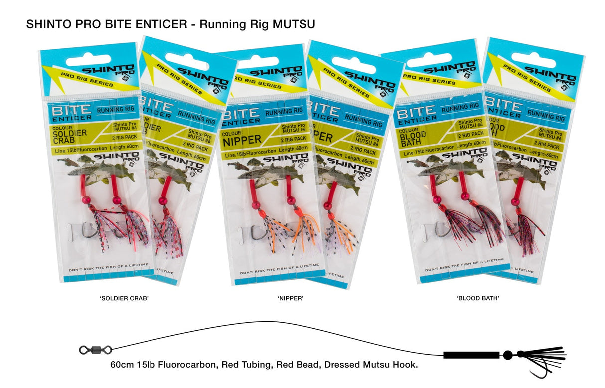 Shinto Pro Bite Enticer Running Mutsu Rig 2pk