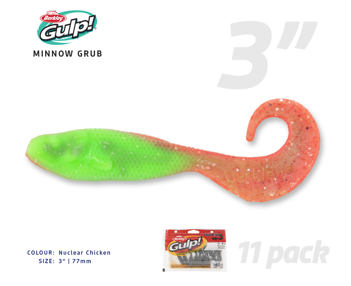 Berkley Gulp Minnow Grub Soft Plastics