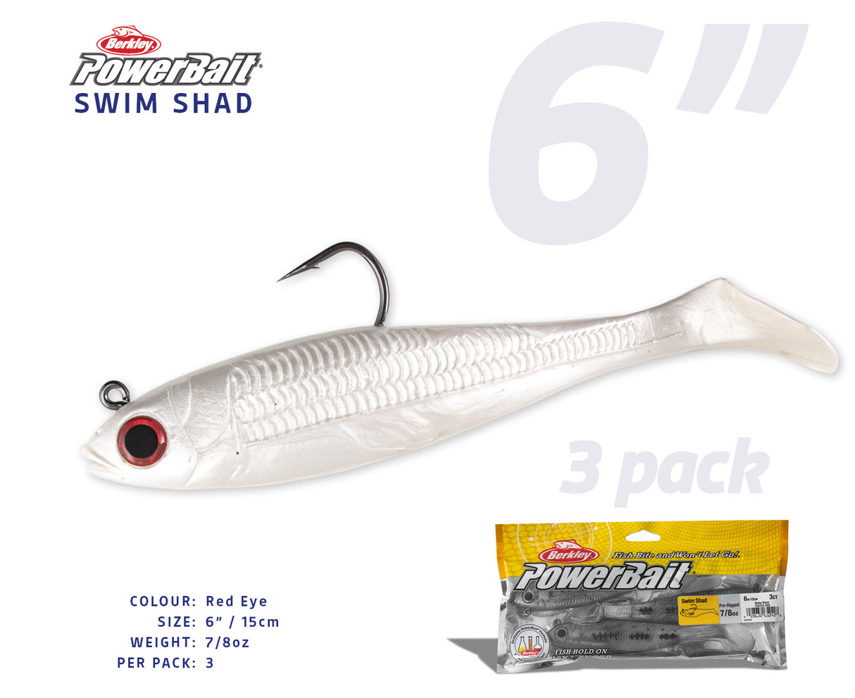 Berkley Powerbait 6" Swim Shad Soft Plastics